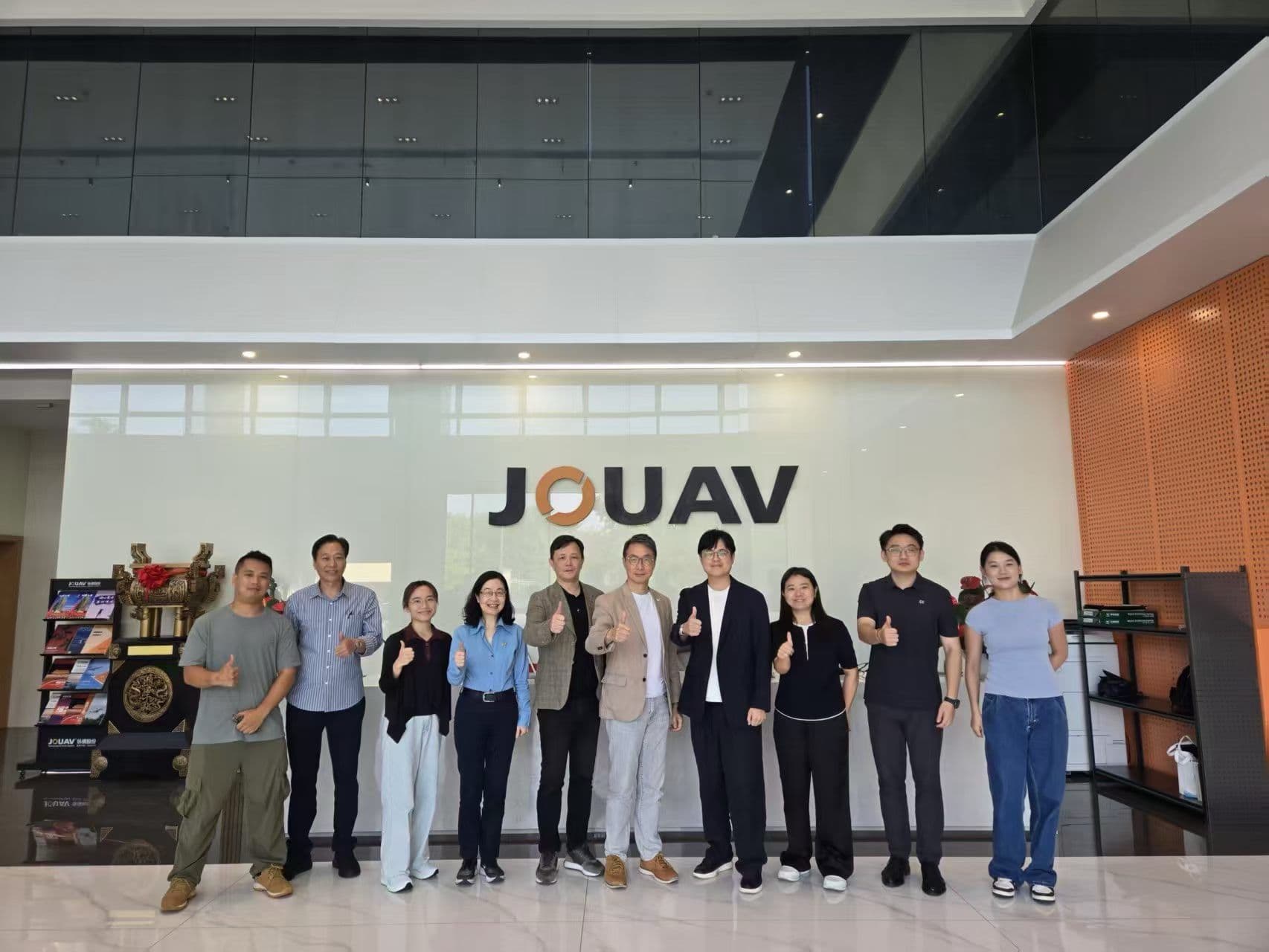 VTC and JOUAV MOU signing and CAFUC visit — delegation group photo