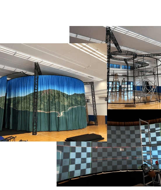 Police 360 Degree Panoramic Projection System - A 10m diameter, 4m height.
